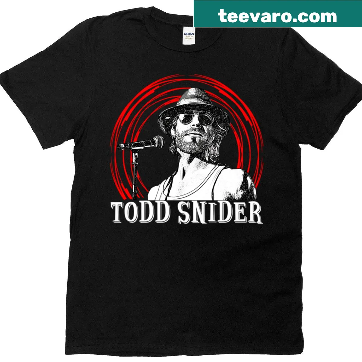Vintage Todd Snider t-shirt with retro music graphics — on a men's t-shirt