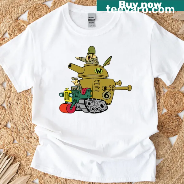 Vintage-inspired t-shirt featuring whimsical car graphic and text