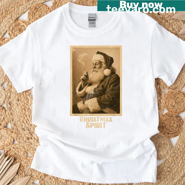 Vintage Santa Claus with a humorous twist on Christmas