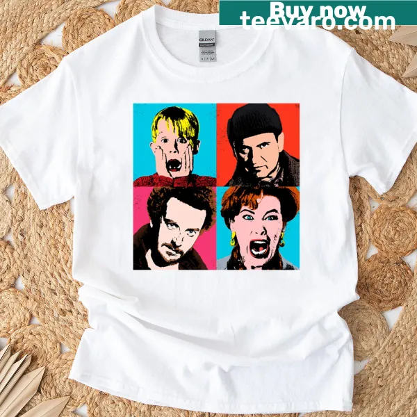 T-shirt honoring Andy Warhol with the phrase 'Warhol Alone'.