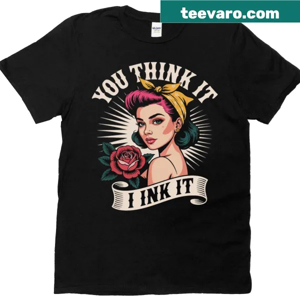 Tattoo artist T-shirt with humorous phrase about inking