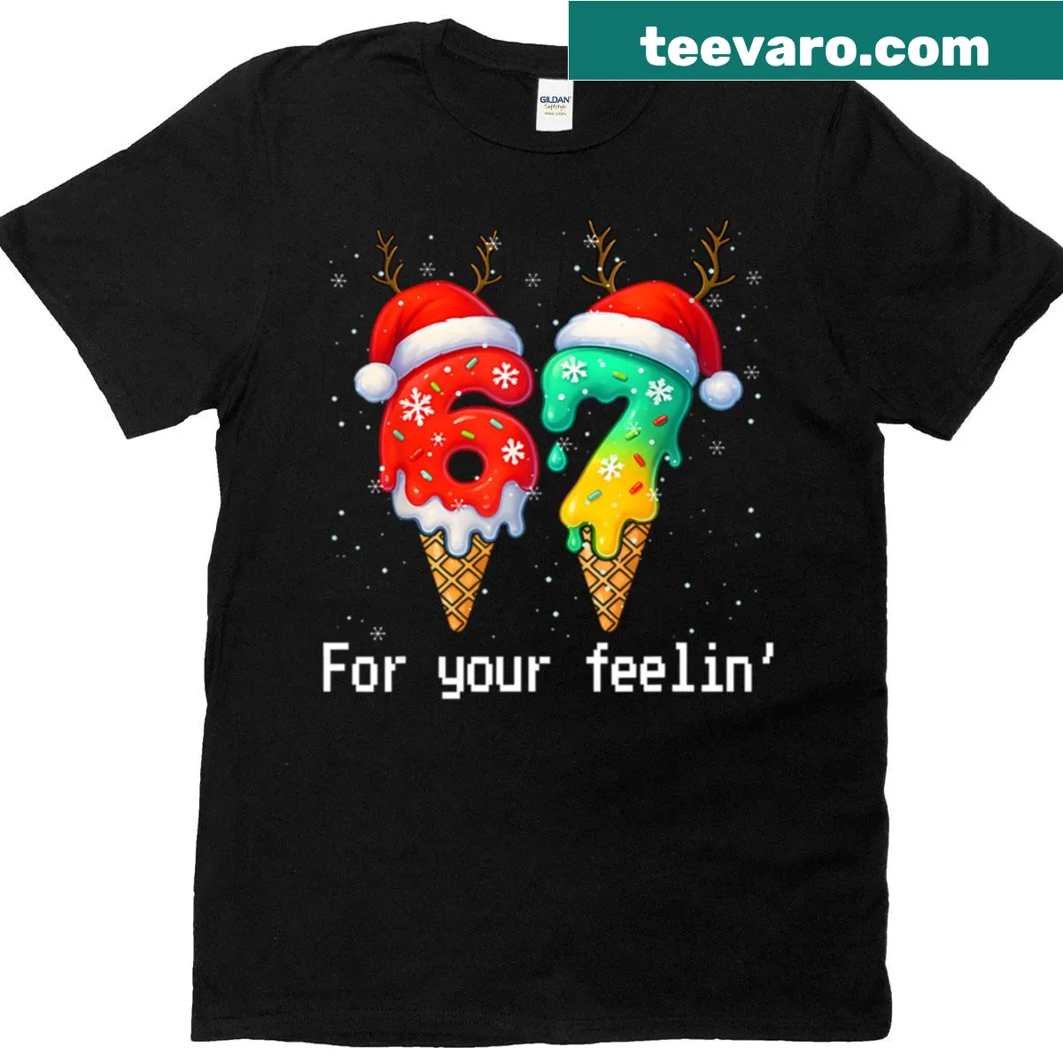 Meme-inspired Christmas t-shirt for kids with fun text and graphics — on a men's t-shirt