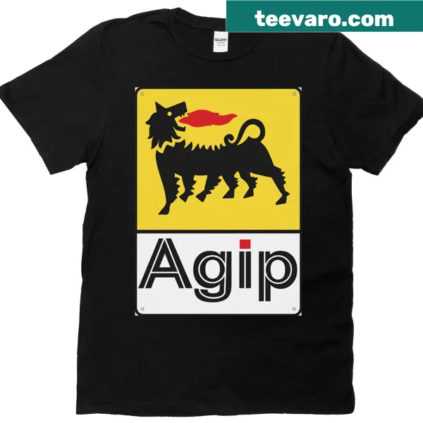Vintage retro Agip Eni Oil Company logo t-shirt