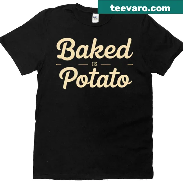 Funny cartoon baked potato graphic on a Thanksgiving t-shirt