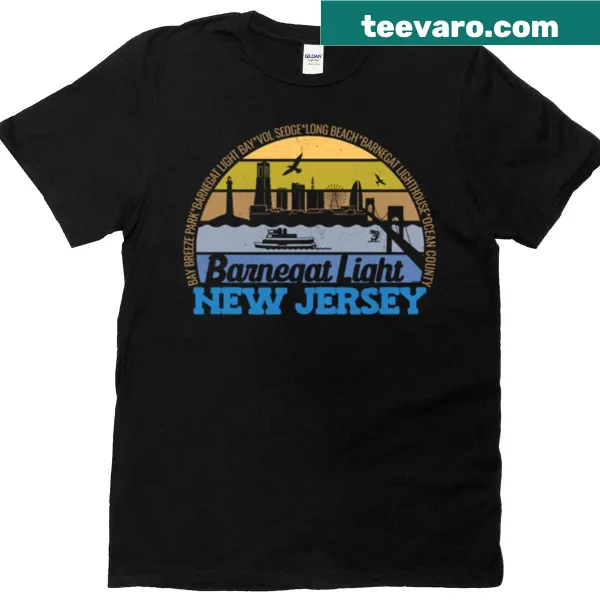 Vintage Barnegat Light logo t-shirt celebrating local pride