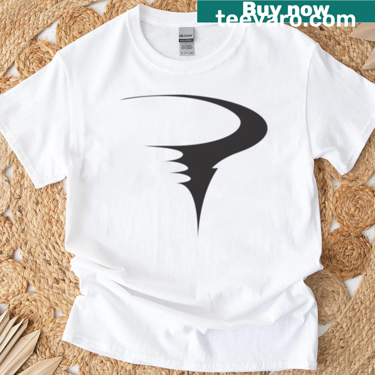 Mountain bike graphic t-shirt — on a men's t-shirt