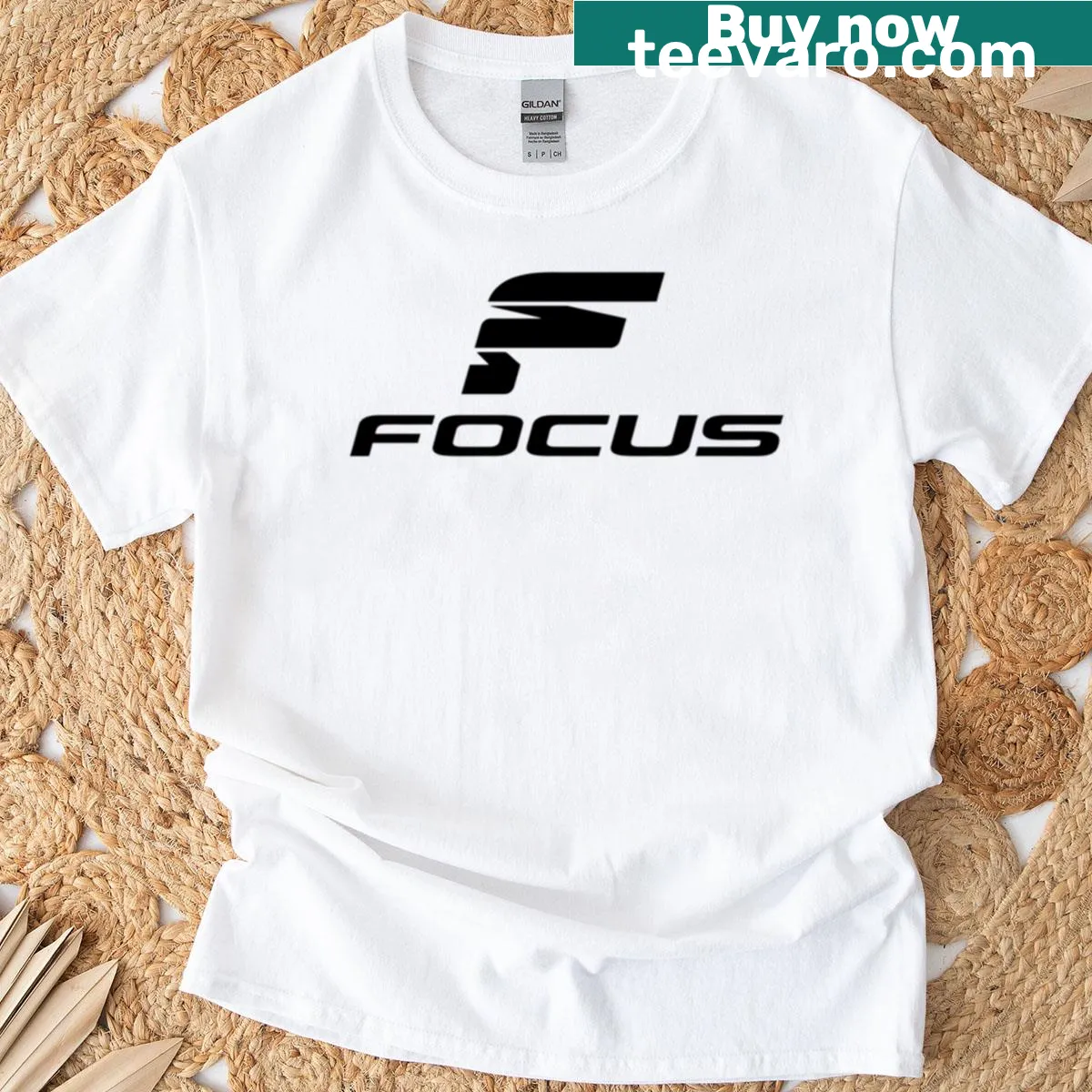 Illustration of a bike against a scenic road background — on a men's t-shirt