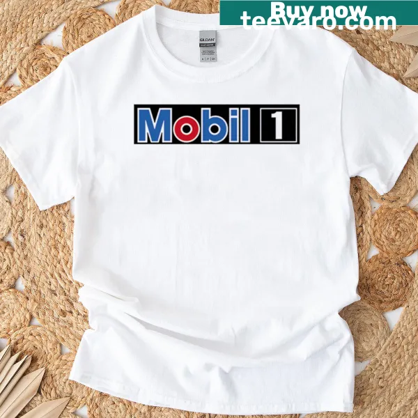 Oversized t-shirt with bold phrase about engine oil