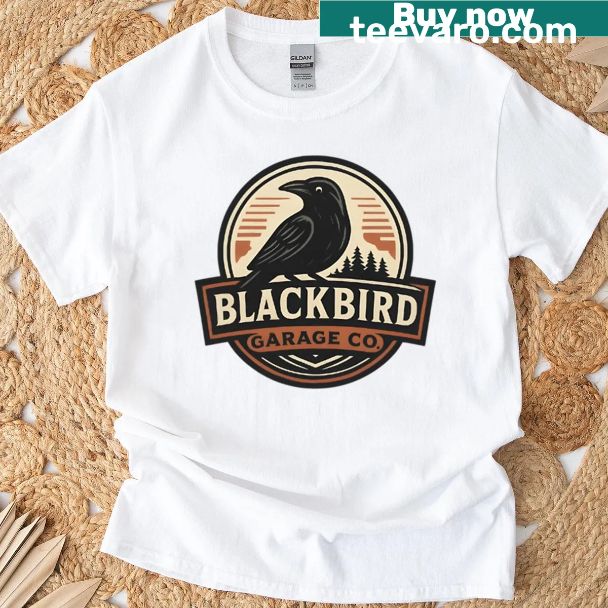 Vintage automotive logo T-shirt for car enthusiasts — on a men's t-shirt