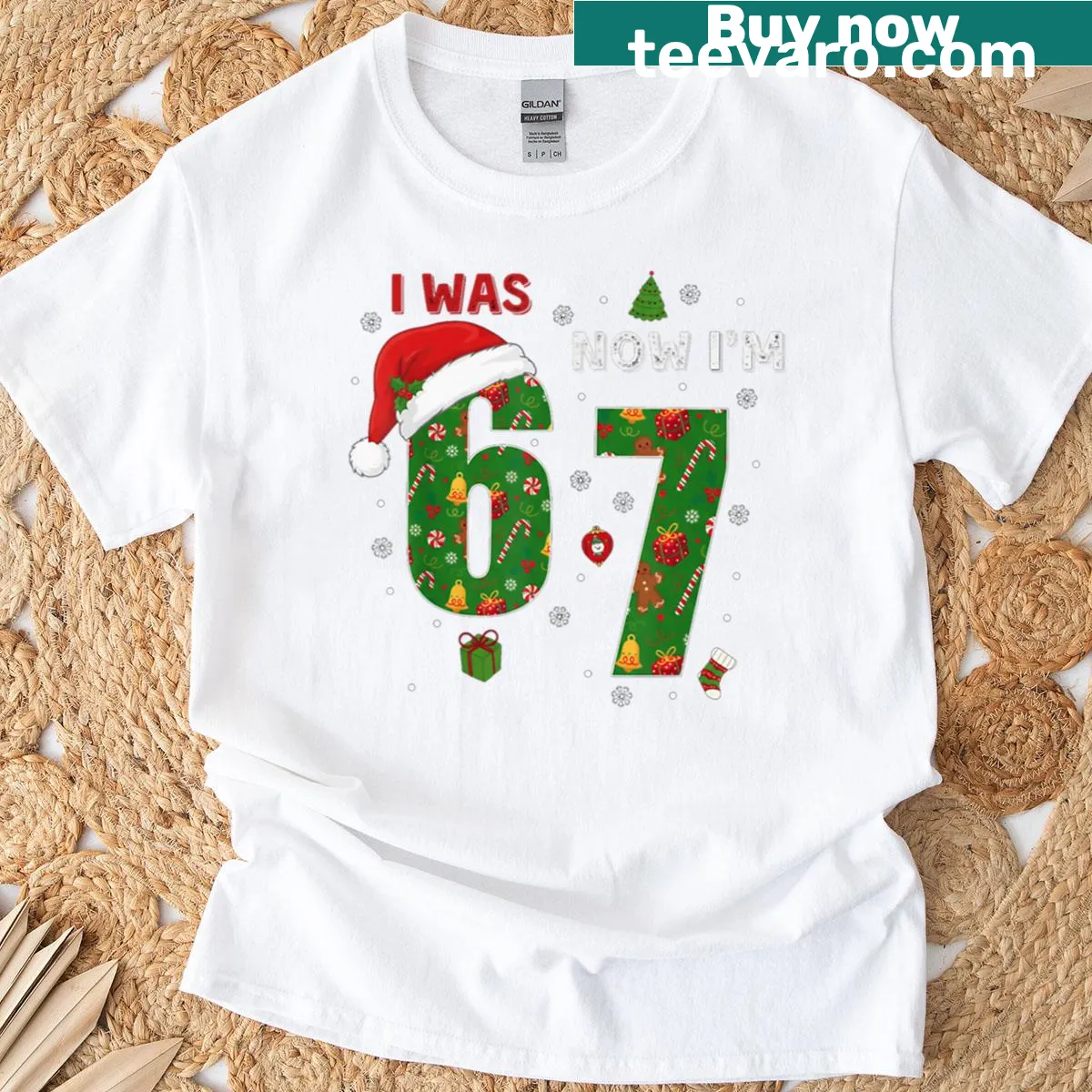 Funny T-shirt celebrating a child's 7th birthday with playful text — on a men's t-shirt