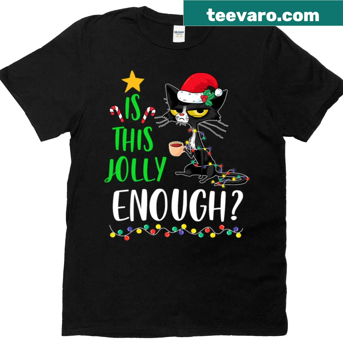 Humorous Christmas meme T-shirt with playful text — on a men's t-shirt