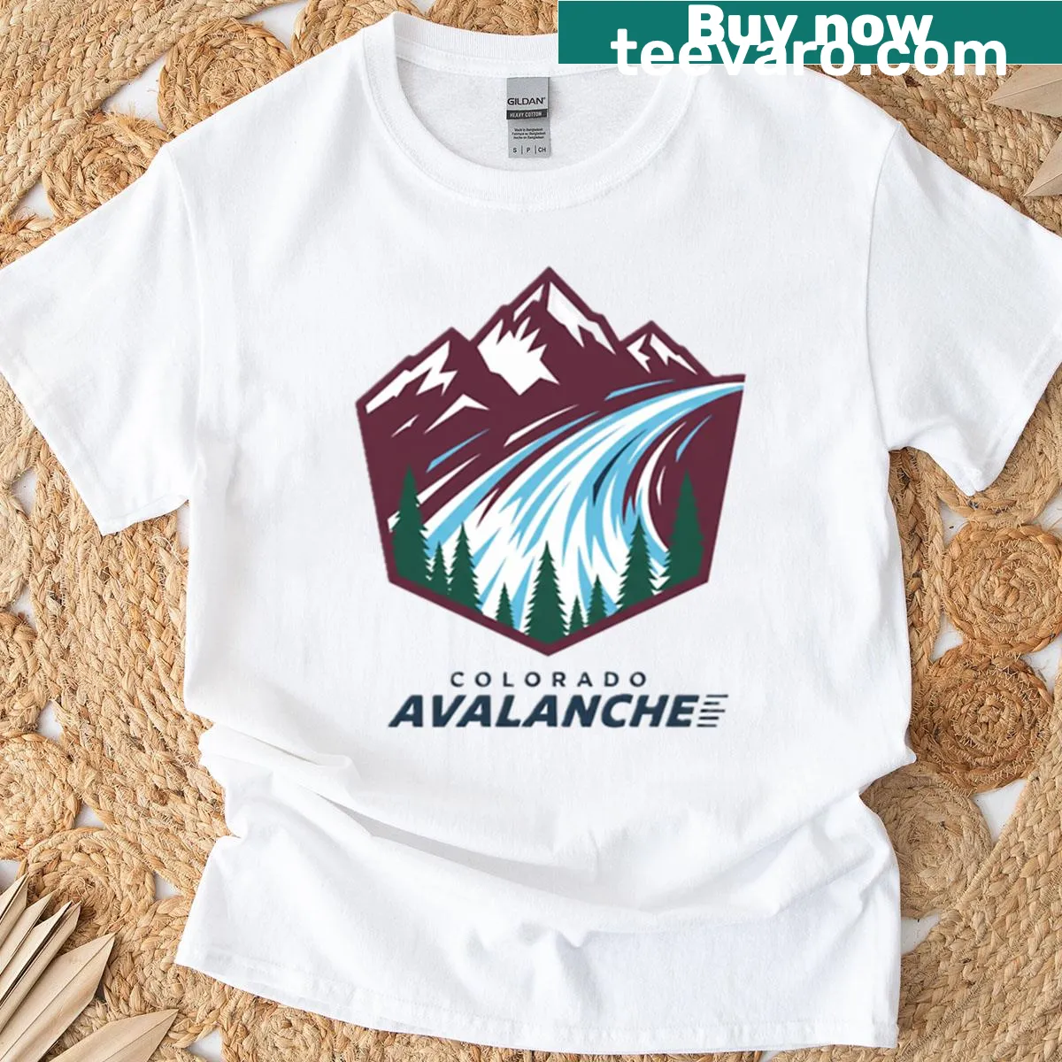 Colorado Avalanche alternate logo design on a sports T-shirt — on a men's t-shirt