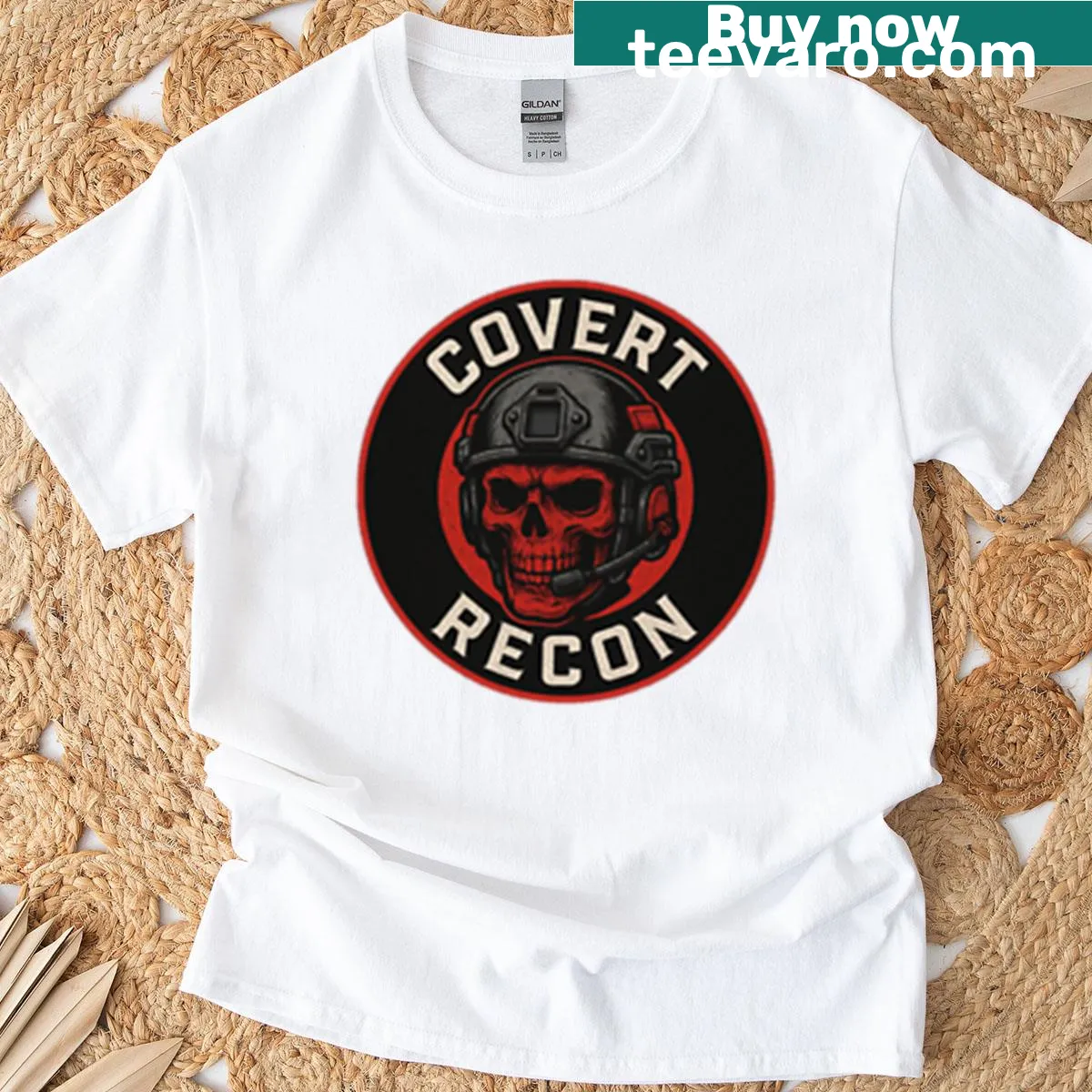 Covert Recon logo on a t-shirt — on a men's t-shirt