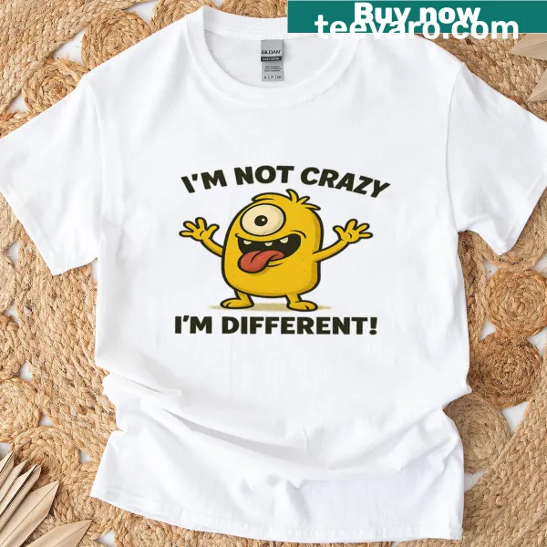 Cute monster graphic on a playful T-shirt.
