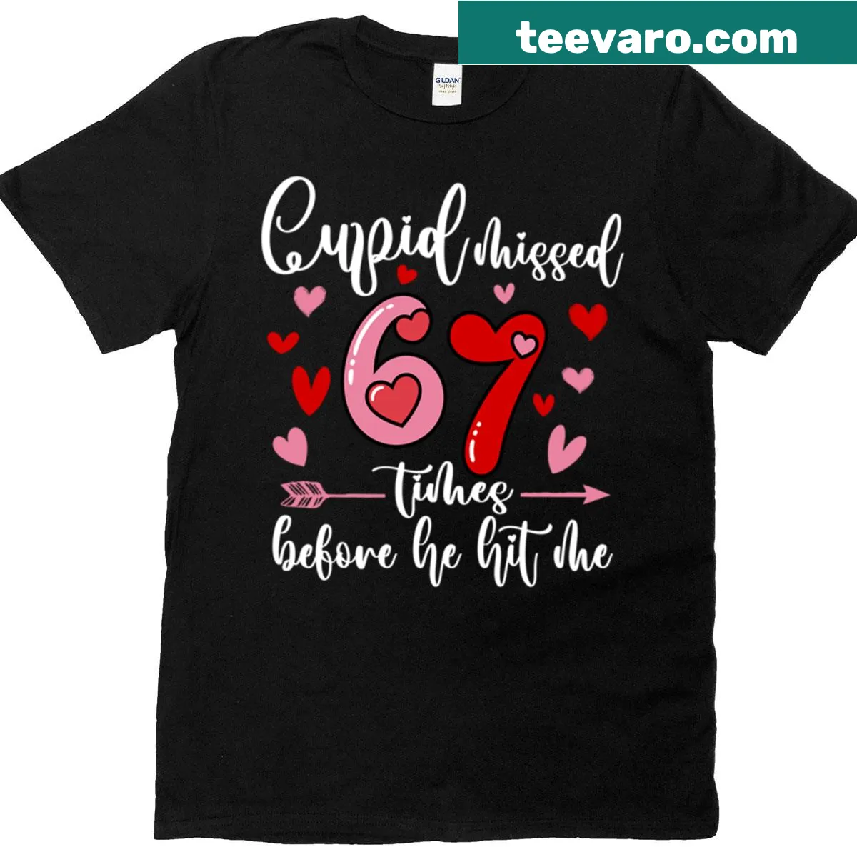 Oversized t-shirt with humorous Valentine's Day saying — on a men's t-shirt