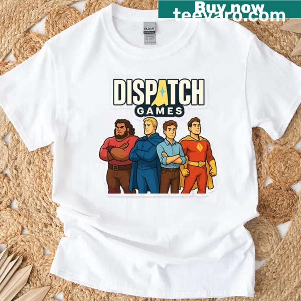 Dispatch Games Crew Logo T-shirt celebrating indie gaming