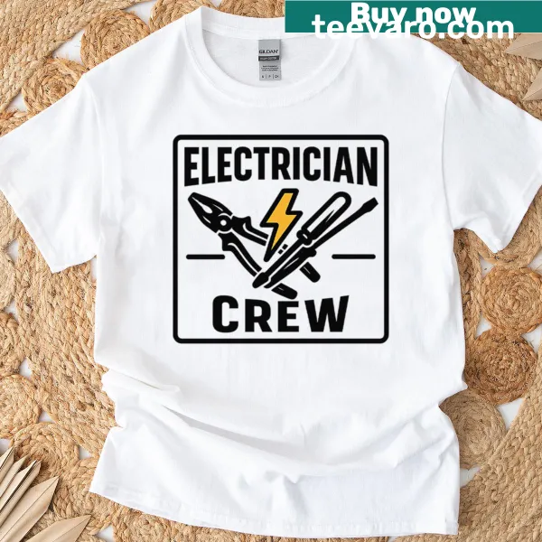 Industrial tools logo t-shirt for electricians.