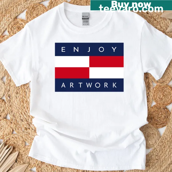Oversized T-shirt with an artwork flag design