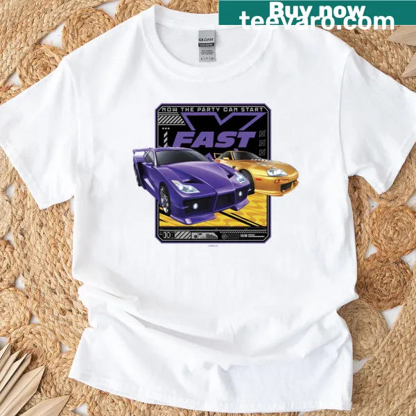 Fast X logo t-shirt with the phrase 'Now The Party Can Start'