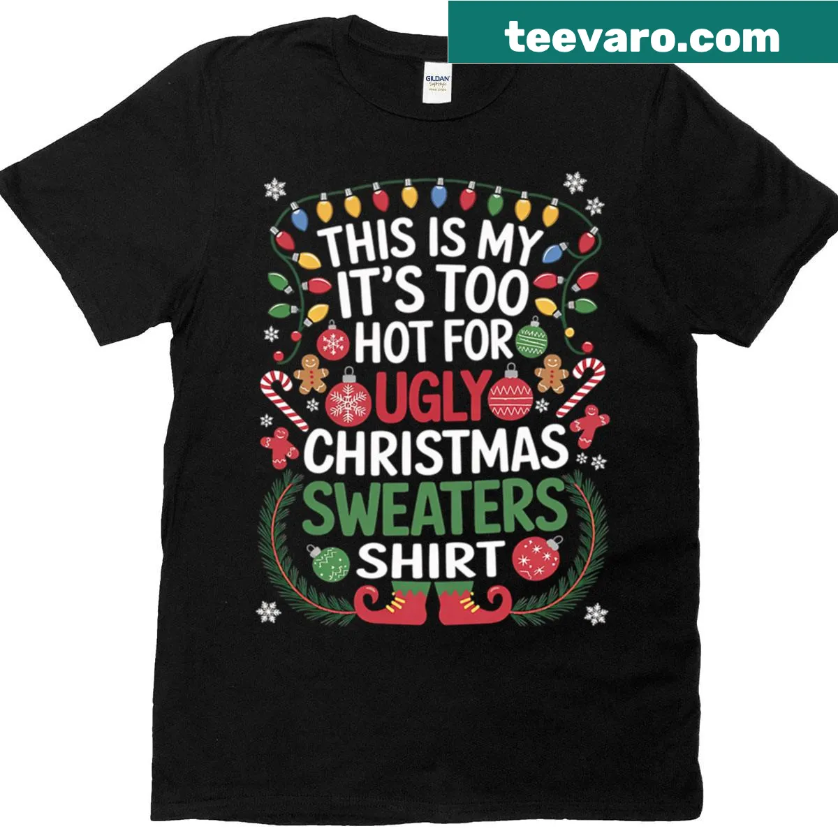 Funny Christmas T-shirt with a humorous meme design — on a men's t-shirt