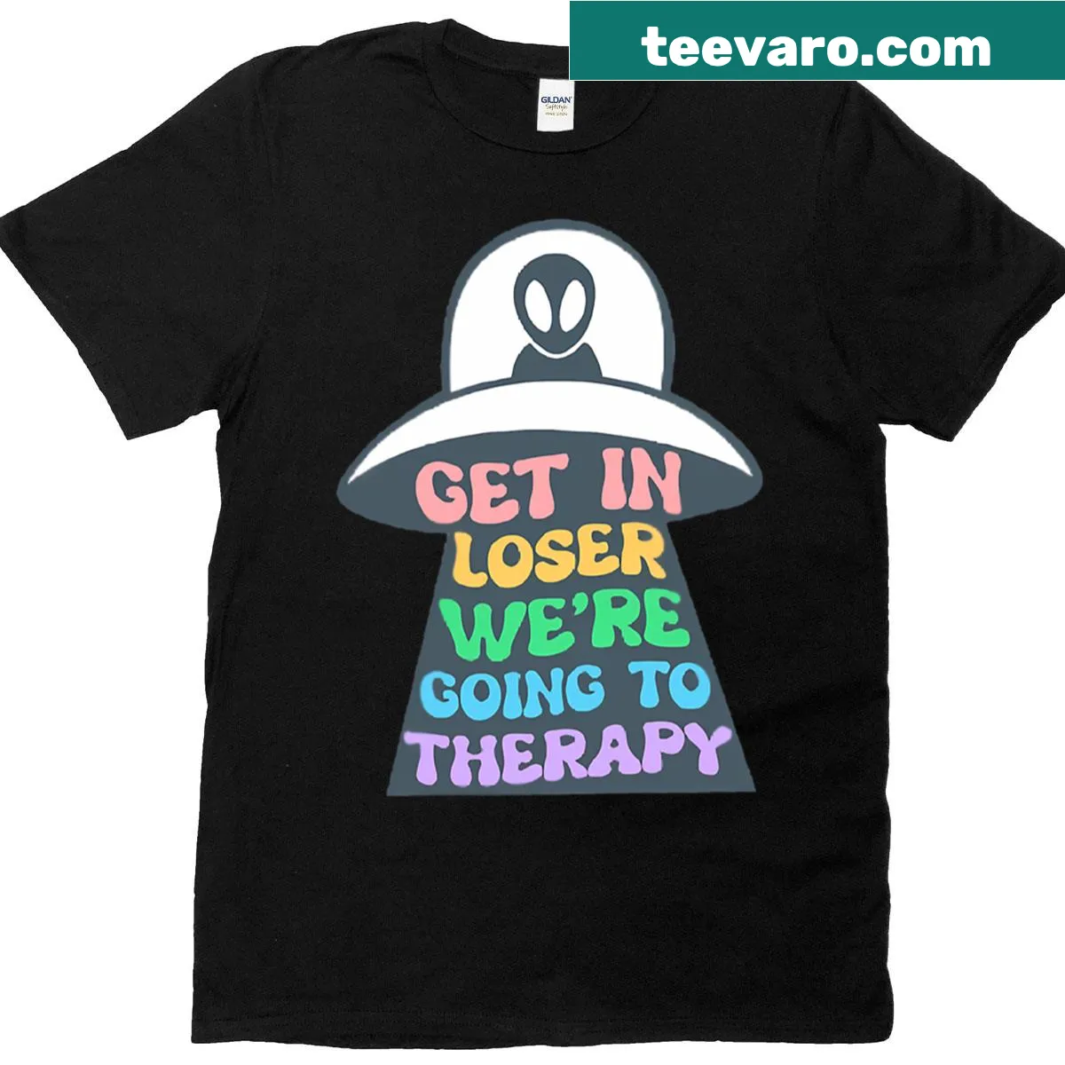 Funny t-shirt saying about therapy with bold text — on a men's t-shirt