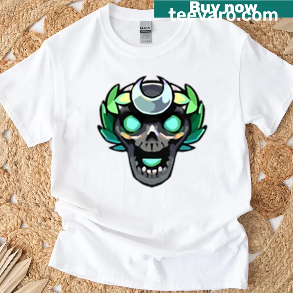 Minimalistic Hades 2 logo on a t-shirt.