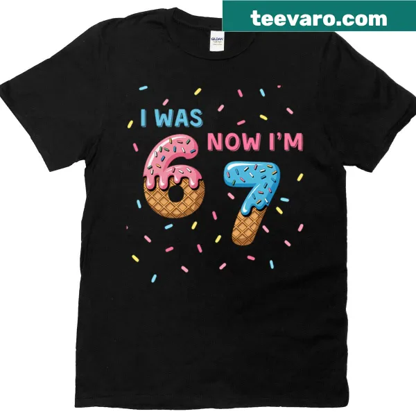 Birthday t-shirt with hands graphics and playful 'Was 6, I'm 7th Now' text
