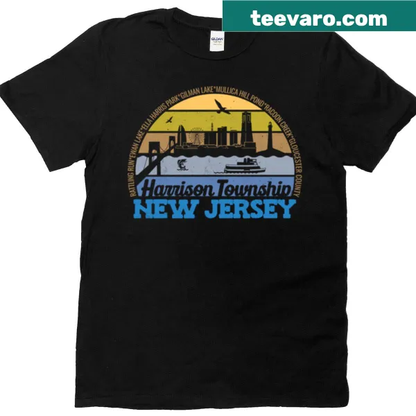 Retro logo shirt representing Harrison Township, New Jersey