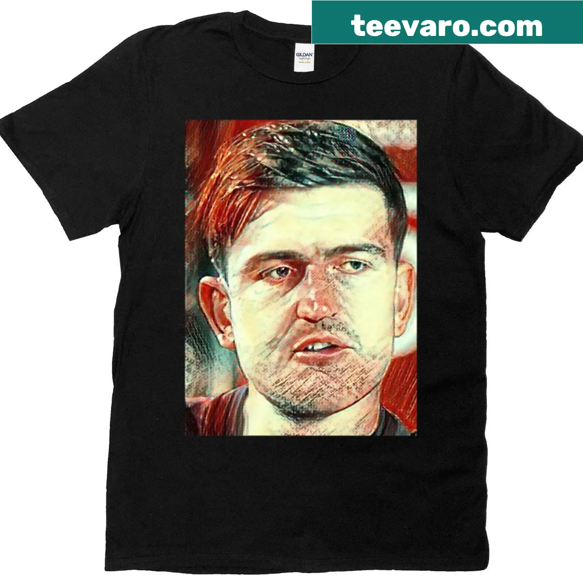 T-shirt featuring Harry Maguire's name for soccer fans — on a men's t-shirt