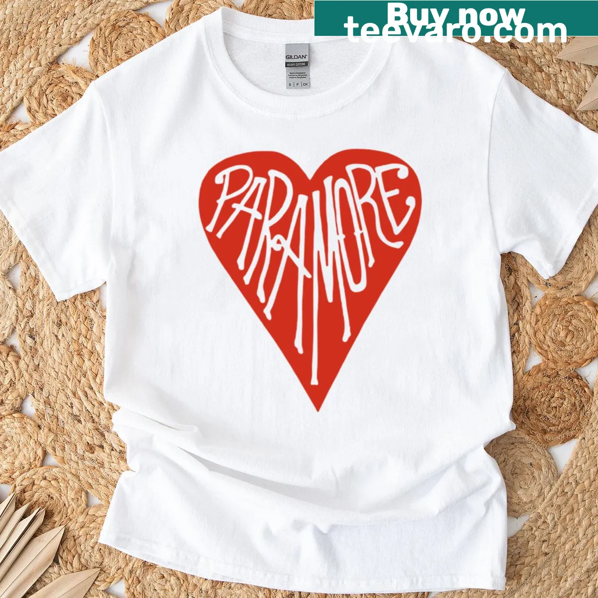 Silhouette design of a heart on a t-shirt, symbolizing strength. — on a men's t-shirt
