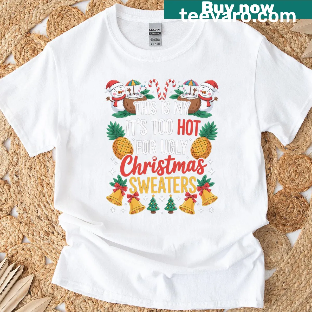 Funny Christmas meme-themed T-shirt with clever text — on a men's t-shirt