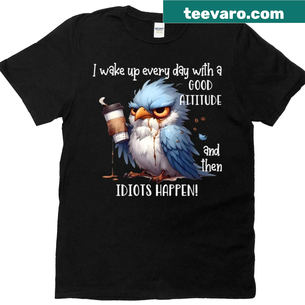 T-shirt with bold text about the impact of microplastics — on a men's t-shirt