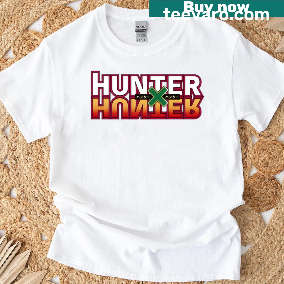 Hunter X Hunter logo T-shirt featuring a clean design of the iconic logo — on a men's t-shirt