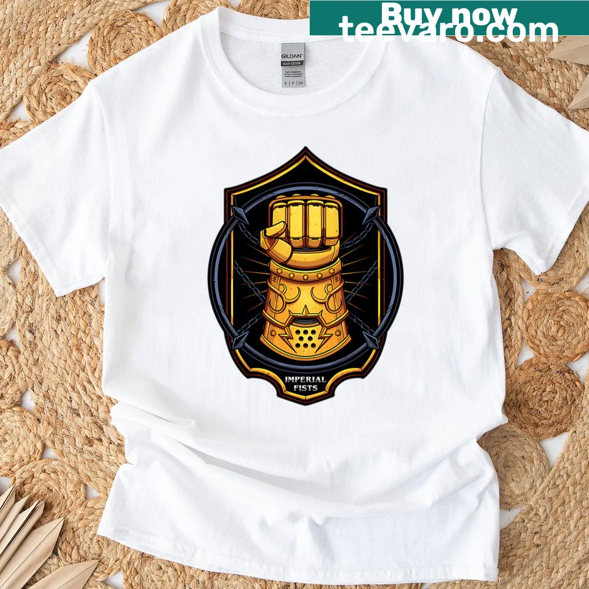 Imperial Fist logo design on a t-shirt — on a men's t-shirt