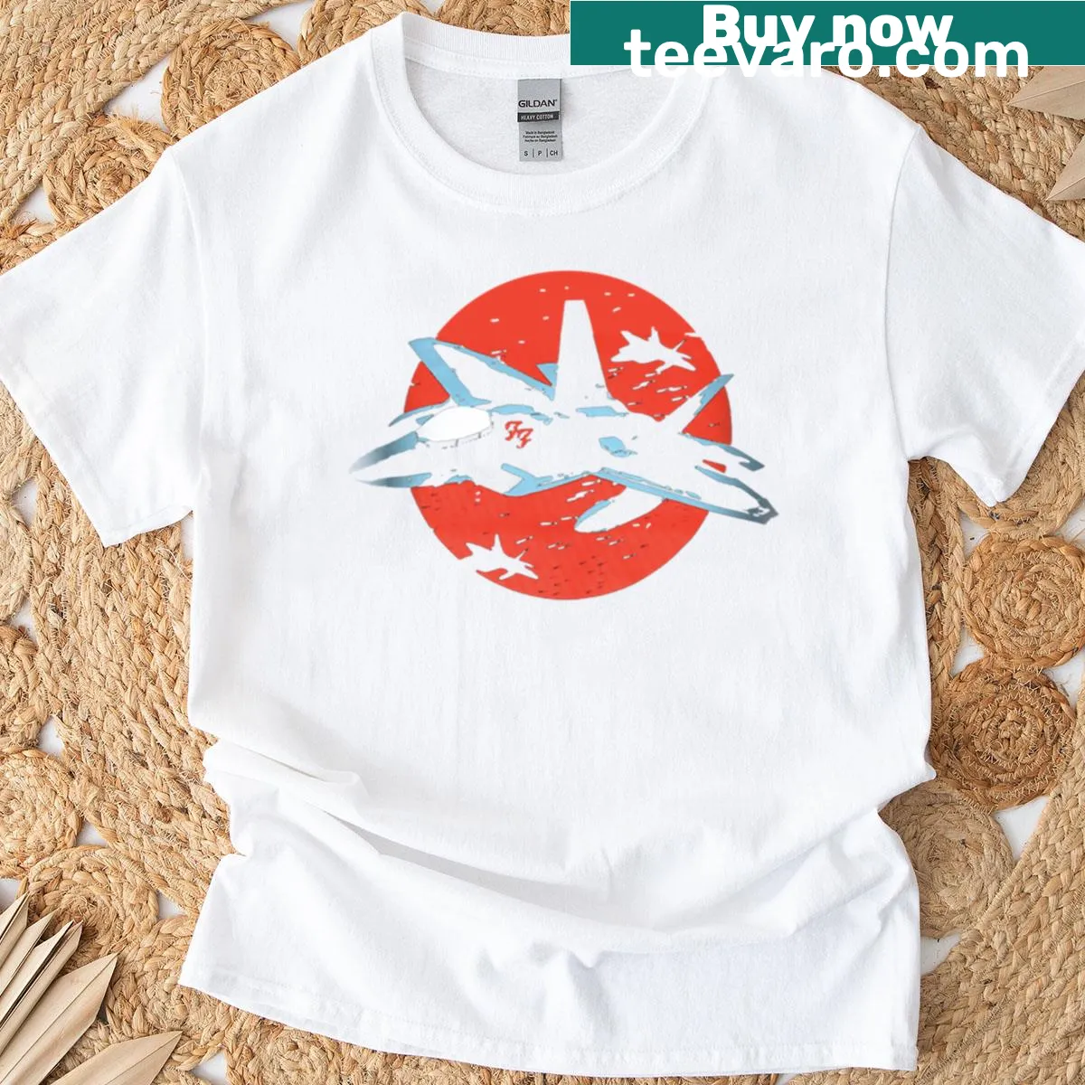 Jet Of Foo t-shirt with edgy typographic design — on a men's t-shirt