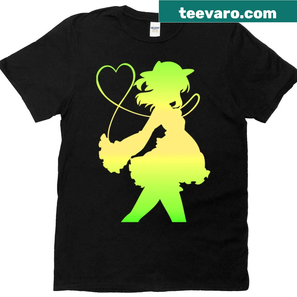 Silhouette design of Koishi Komeiji on a T-shirt — on a men's t-shirt