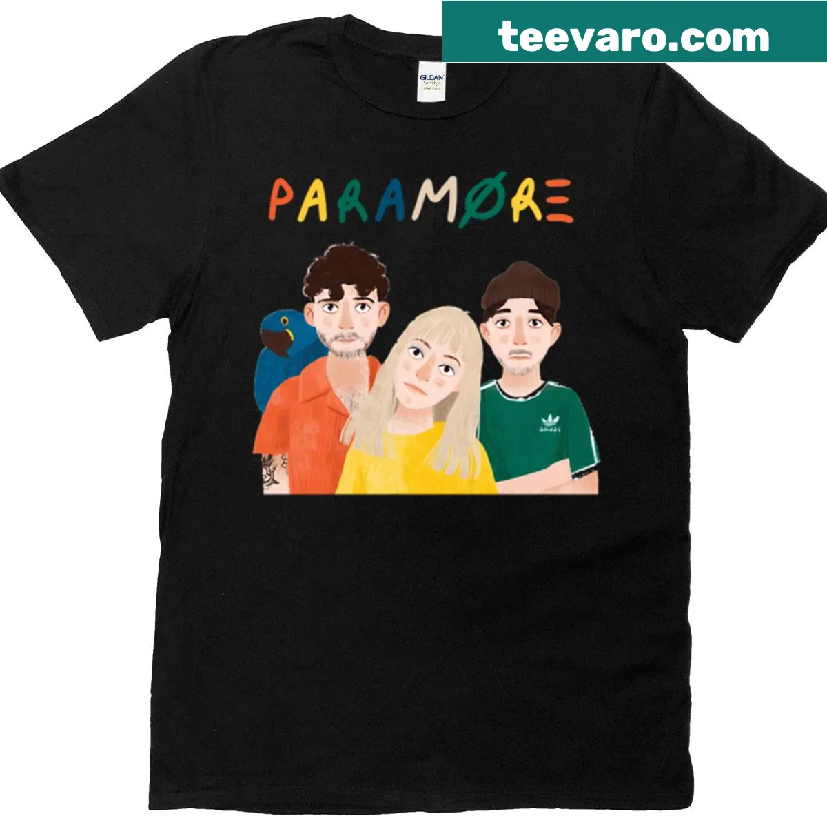 Whimsical T-shirt featuring a cute little bird illustration. — on a men's t-shirt