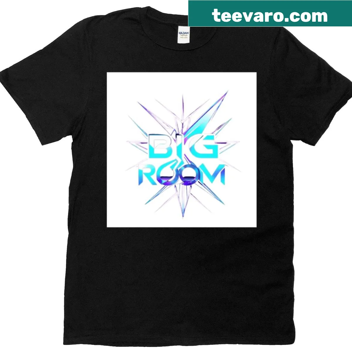 Minimalist logo badge on a premium t-shirt — on a men's t-shirt