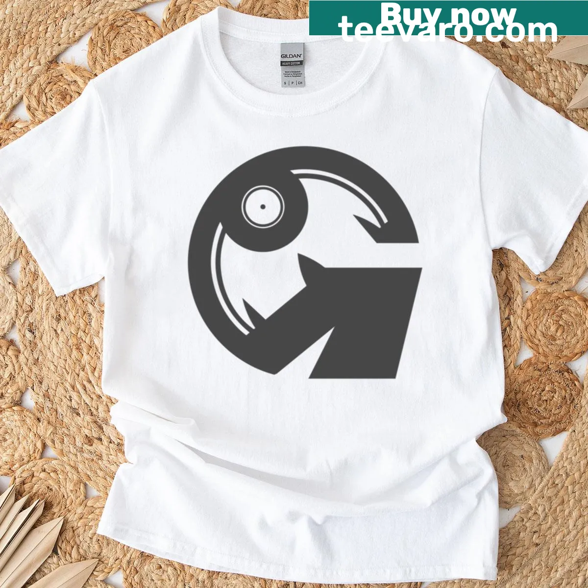 Vertical Mafioso logo design on T-shirt — on a men's t-shirt