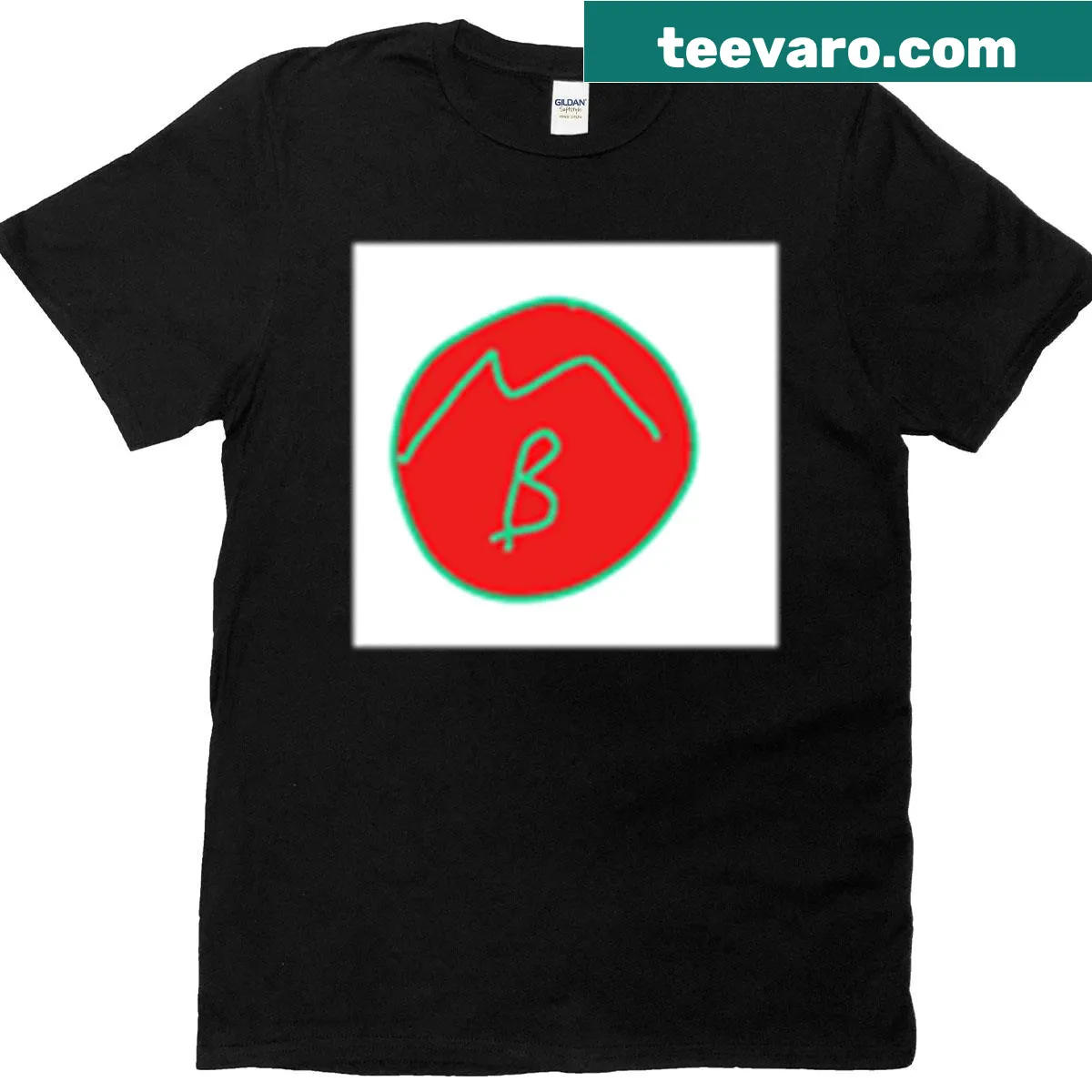 Minimalist t-shirt featuring a bold logo design — on a men's t-shirt