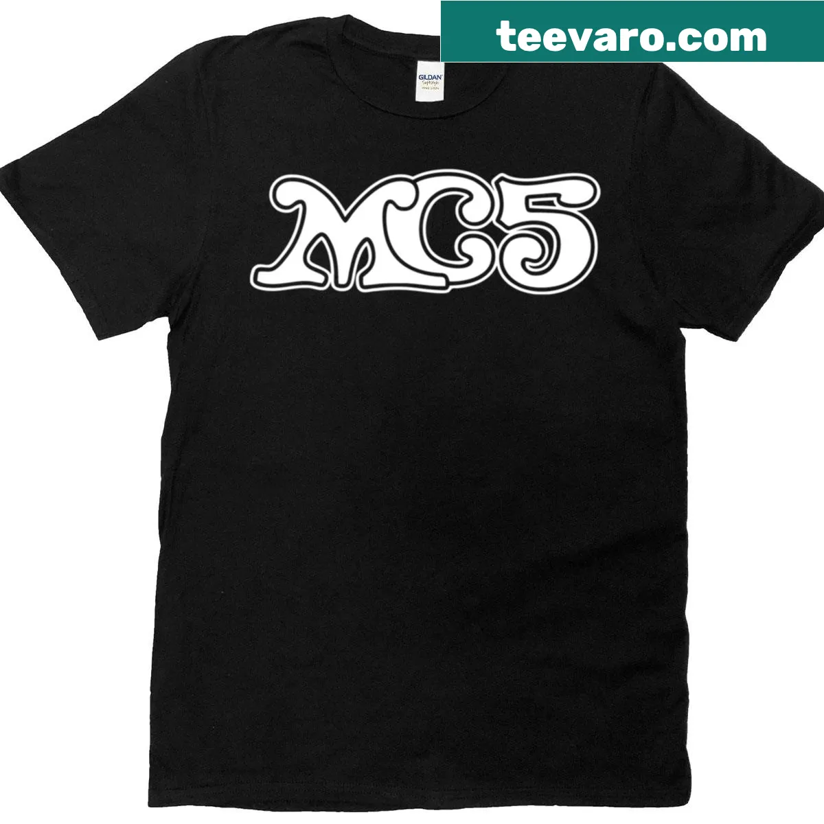 Bold music logo design T-shirt for fans — on a men's t-shirt
