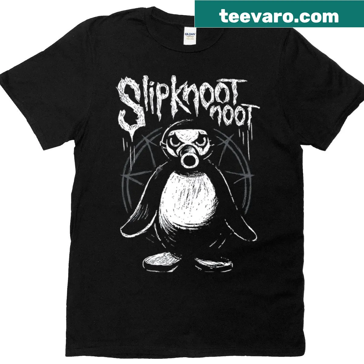 Vintage-style T-shirt featuring iconic metal band logos — on a men's t-shirt