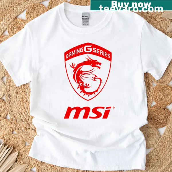 MSI gaming series T-shirt featuring transparent logo