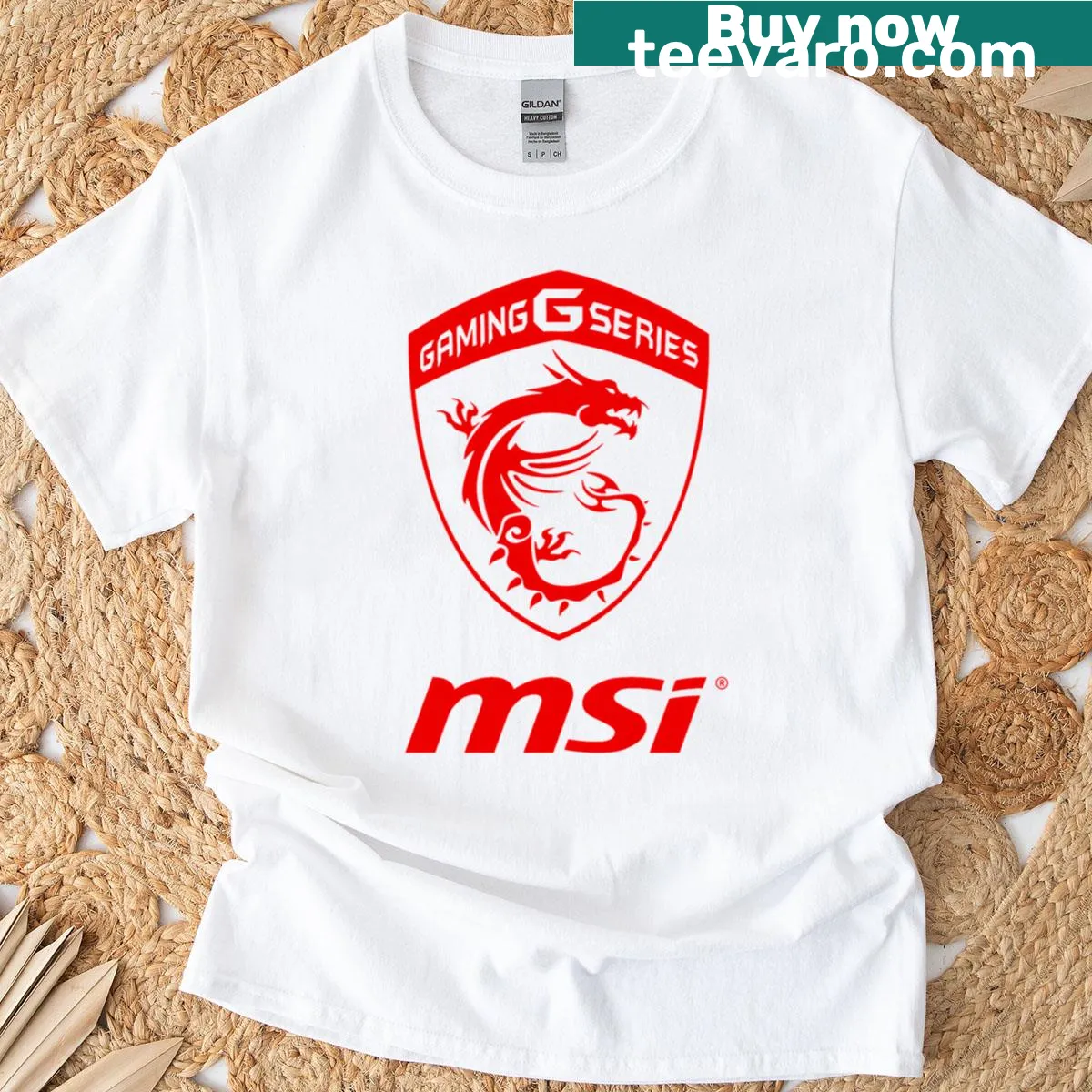 MSI gaming series T-shirt featuring transparent logo — on a men's t-shirt