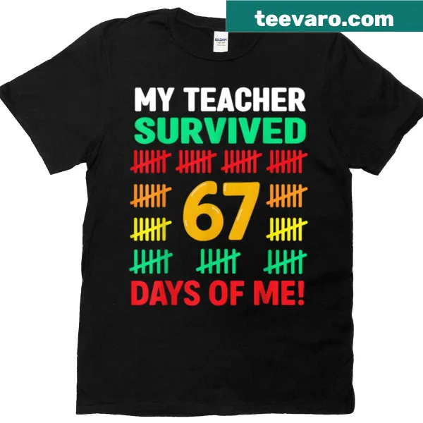 Humorous shirt celebrating a teacher's dedication with playful typography.