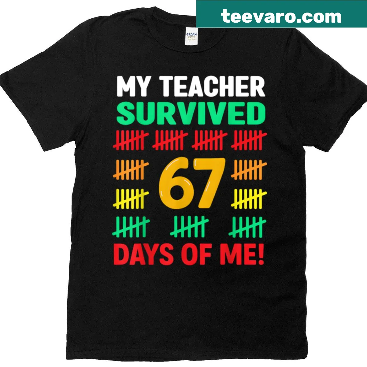 Humorous shirt celebrating a teacher's dedication with playful typography. — on a men's t-shirt
