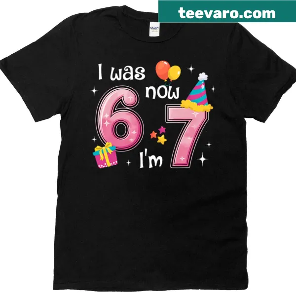 Funny birthday t-shirt celebrating a child's 7th birthday with playful phrases