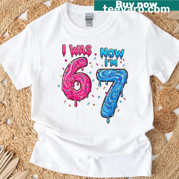 Funny graphic birthday T-shirt for kids turning 7