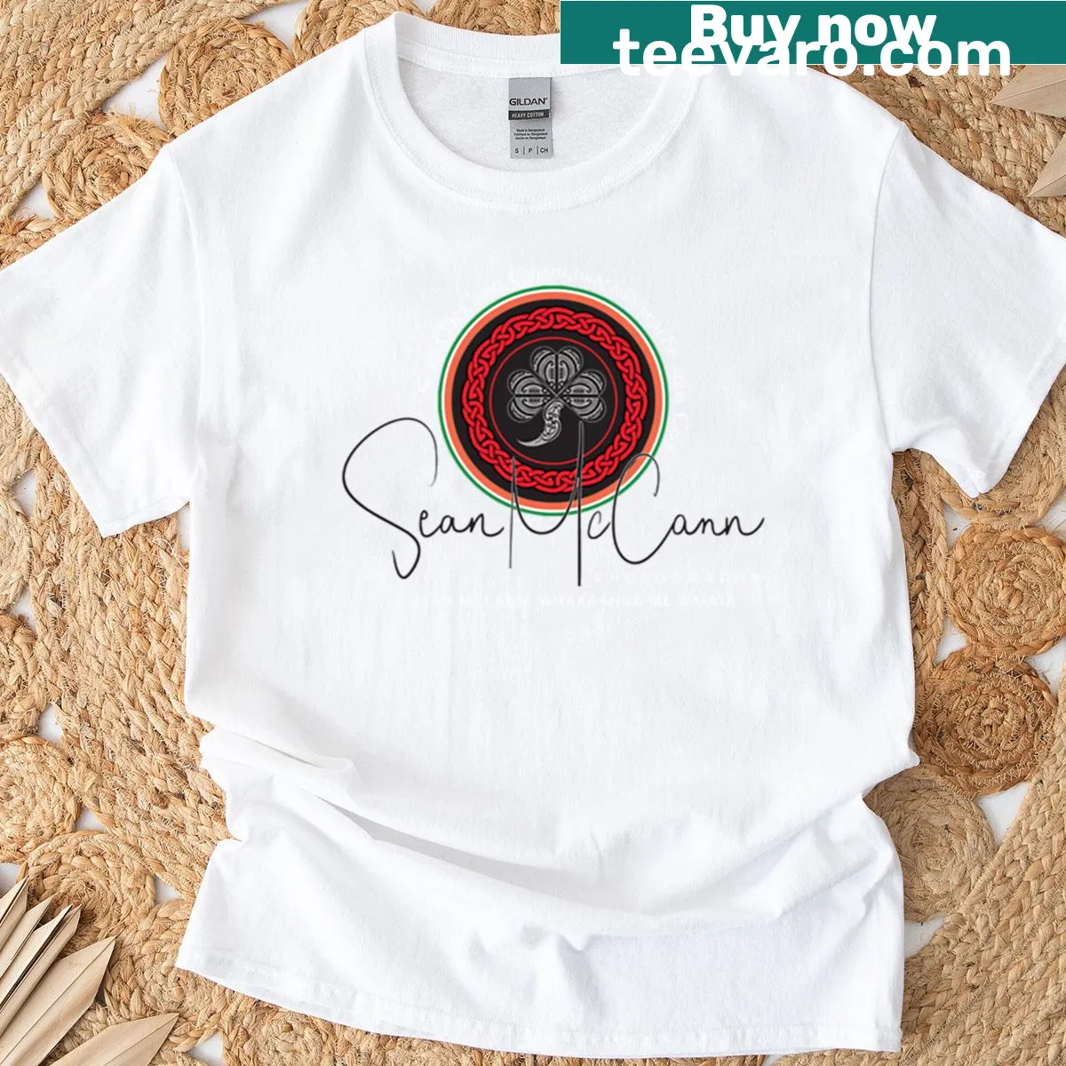 Minimalist oversized T-shirt with a photograph logo design — on a men's t-shirt