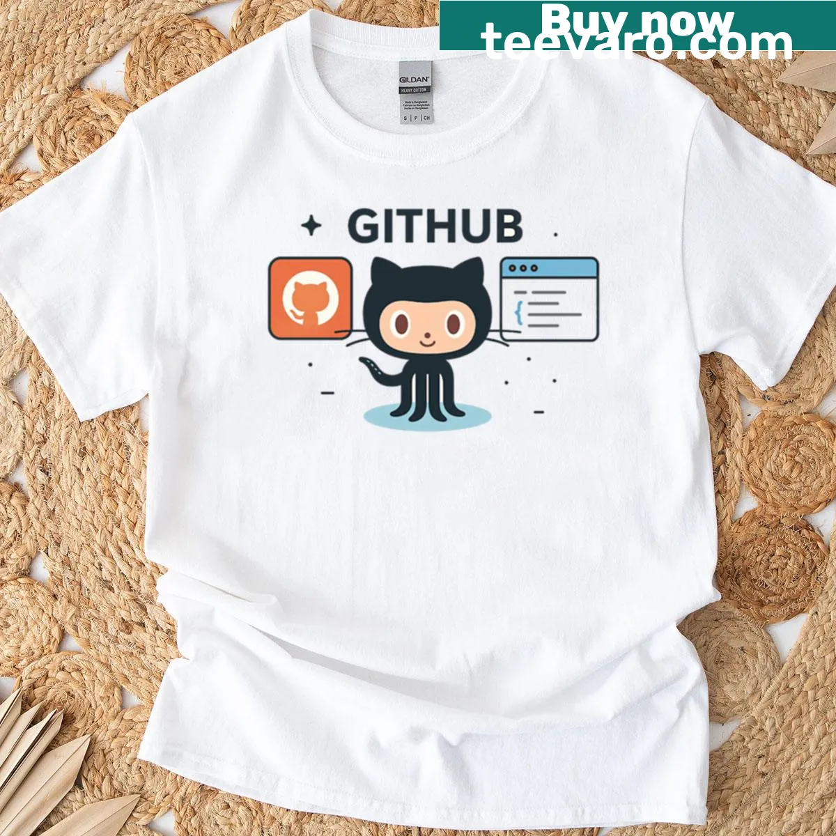 Python programming themed T-shirt with playful graphic — on a men's t-shirt